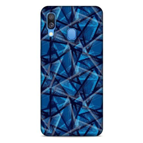Samsung Galaxy A40 Uyumlu Kılıf Mavi Delisi (46) Core Armor Kılıf Geometrik