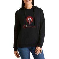Castlevania Trevor Belmont Baskılı Siyah Kadın Kapşonlu Sweashirt