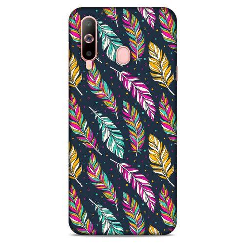 Samsung Galaxy A60 Kılıf Desenli Özel Seri Tüyler (13) Silikon Kap