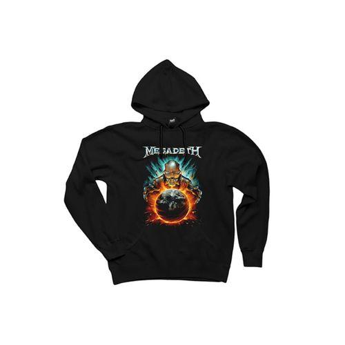 Megadeth World King Siyah Kapşonlu Sweatshirt Hoodie