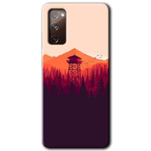 MRCİLETİSİM MRCİLETİSİM Samsung Galaxy S20 FE Kılıf HD Desen Baskılı Arka Kapak + Temperli Cam - Gözlem Kulesi