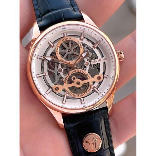 Raymond Nişan Ve Damatlara Özel Deri Kordon 2 Yıl Garantili Otomatik Erkek Kol Saati+Bileklik RMD.M7