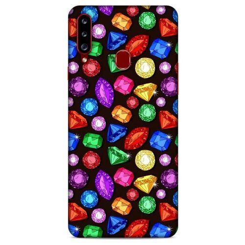 Samsung Galaxy A20s Kılıf Baskılı Özel Seri Taşlı (5) Koruma Kabı