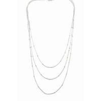 Top Boncuk Zincir Kolye - Gümüş