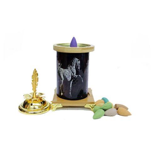 Buhurdanlık At Temalı Zamak Ayak Ve Kapak Detaylı