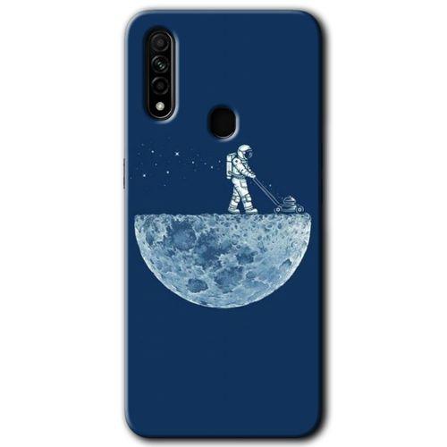 MRCİLETİSİM Oppo A31 Kılıf Kapak - Uzay İşçisi +Hayalet Ekran Yandan Gözükmez