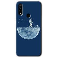 MRCİLETİSİM Oppo A31 Kılıf Kapak - Uzay İşçisi +Hayalet Ekran Yandan Gözükmez