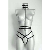 Ağ Kısmı Açık Seksi Jartiyer Harness - Brf370
