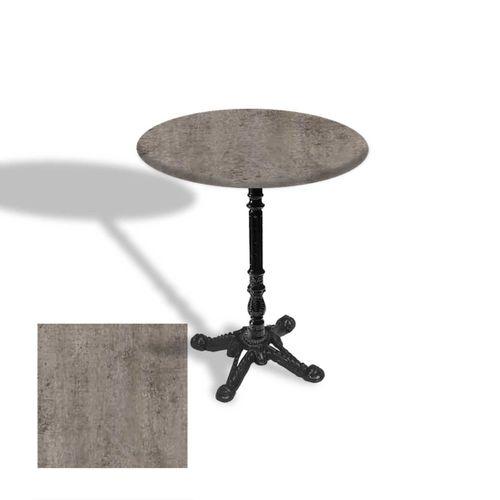 Dockers Çipa 1004 Döküm Ayak Yuvarlak Masa Çap 90cm - (Werzalit, Wermodin ve Allzalit Tabla) - Kahve Oxid