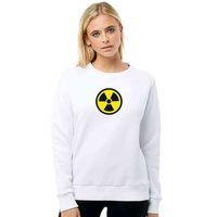 Radiation Alert Baskılı Beyaz Kadın Sweatshirt