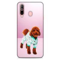 Samsung Galaxy A60 Kılıf Köpek Kıyafetleri (33) Hybrid Kılıf Poodle Pijama
