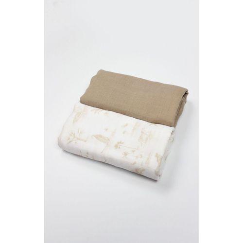 Bistyle 2li Müslin Battaniye Hello Zoo Kutulu 70142 75x75cm Beyaz