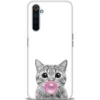 Realme 6 Pro Kılıf HD Baskılı Kılıf - Cat + Tam Ekran Koruyucu