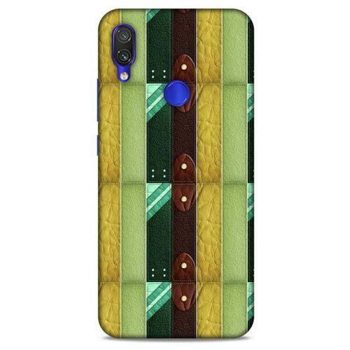 Xiaomi Redmi Note 7 Pro Kılıf Patchwork (15) Antişok Kılıf Yeşil Kahve
