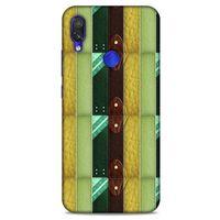 Xiaomi Redmi Note 7 Pro Kılıf Patchwork (15) Antişok Kılıf Yeşil Kahve
