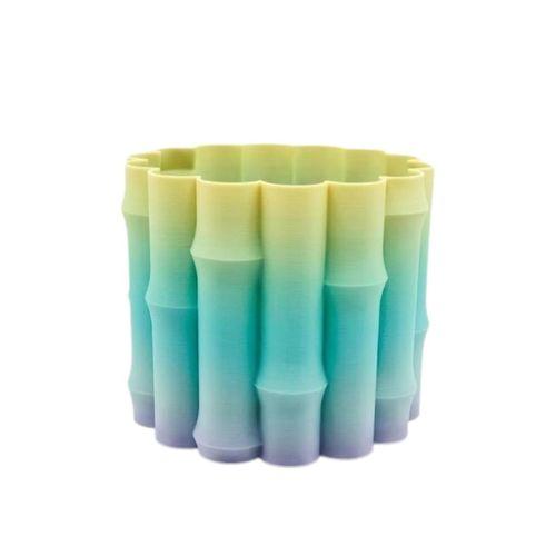 Modern Dekoratif Vazo Yeşil Geçişli Şık Tasarım Masa Üstü Kullanım