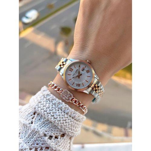 Tom Jones Çelik Kordon Kararma Renk Atma Yapmaz 3 Atm Suya Dayanıklı Kadın Kol Saati BTJ.YN10105.5