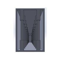 3D baskı perspektif kolon dekoru (Bu ürün Sadece Plastik parçadır - Almadan Önce Soru Sorabilirsiniz)