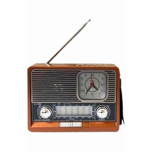 Vintage Nostaljik Radyo Aux Usb Sd Kart Girişli Şarjlı Bluetooth Bağlantılı