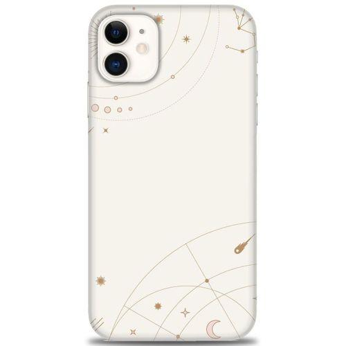 iPhone 11 Kılıf HD Baskılı Kılıf - Yıldız Haritası + Tam Ekran Koruyucu