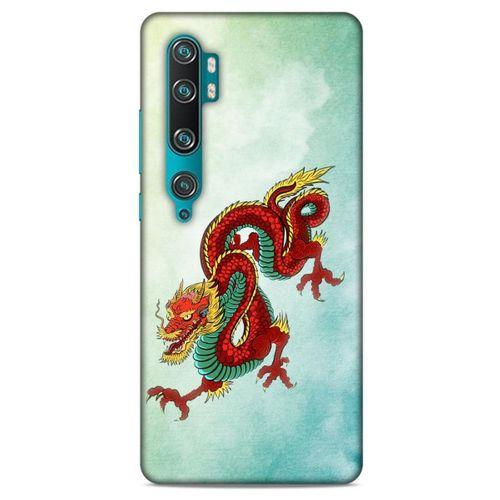 Xiaomi Mi Cc9 Pro Kılıf Dragons (25) Antişok Kapak Tatoo Sarı Kırmızı Ejderha