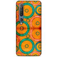 Xiaomi Mi 10 Kılıf Pastel Renkler (39) Liquid Crystal Kılıf Turuncu Yeşil