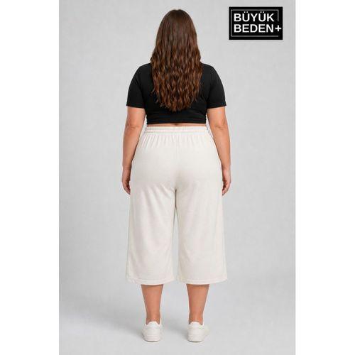 Kadın Büyük Beden Şort 3XL-6XL Rahat Kesim Diz Altı Günlük Şort-SPR26BSRK591