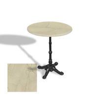 Dockers Çipa 1002 Döküm Ayak Yuvarlak Masa Çap 80cm - (Werzalit, Wermodin ve Allzalit Tabla) - Golden Marble