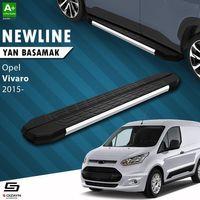 S-Dizayn Opel Vivaro B Uzun Şase NewLine Krom Yan Basamak 263 Cm 2015-2018 A+ Kalite