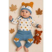 Little Fox Desenli 3'lü % 100 Pamuklu Erkek Takım