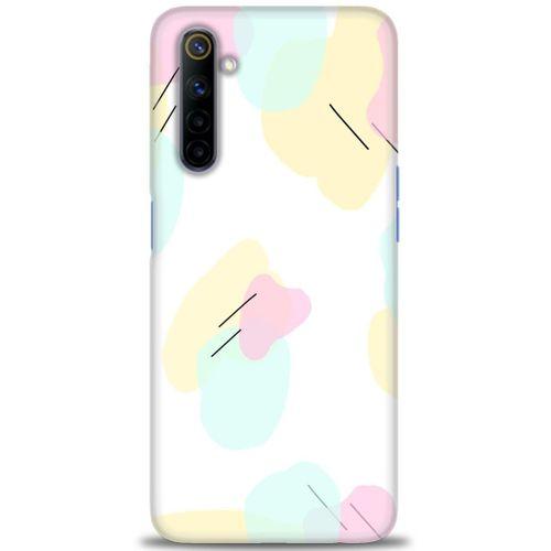 Realme 6 Kılıf HD Baskılı Kılıf - Renkler Çubuklar + Tam Ekran Koruyucu