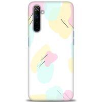 Realme 6 Kılıf HD Baskılı Kılıf - Renkler Çubuklar + Tam Ekran Koruyucu