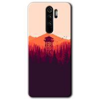 Redmi Note 8 Pro Kılıf HD Desen Baskılı Arka Kapak - Gözlem Kulesi + Kırılmaz Cam