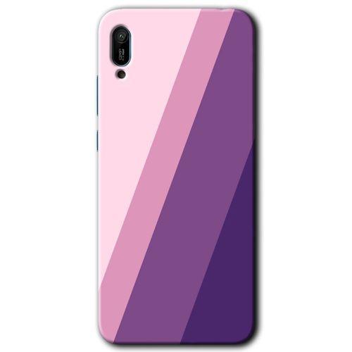Huawei Y6 2019 Kılıf Baskılı Kapak - Oblique + 5D Tam Kaplayan Cam