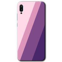Huawei Y6 2019 Kılıf Baskılı Kapak - Oblique + 5D Tam Kaplayan Cam