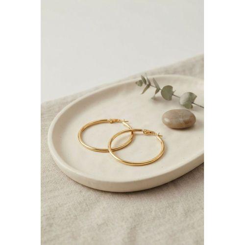 316L Çelik Gold Renk 36 mm Halka Küpe