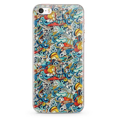 Apple iPhone SE Kılıf Uludağ Doodle Arka Kapak Koruma Desenli Full Koruyucu