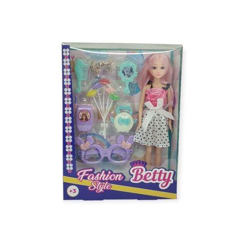 Güzellik Seti 7 Parça Aksesuarlı Bebek Seti - Beyaz Etekli