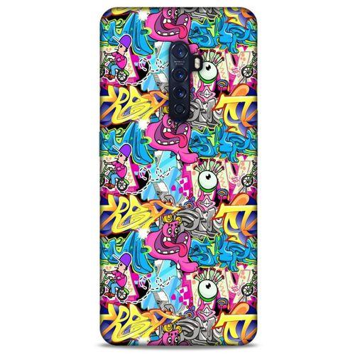 Graffitix (7) Desenli Silikon Kapak Oppo Reno 2 Kılıf