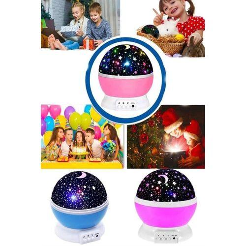 Renkli Yıldızlı Gökyüzü Projeksiyon Gece Lambası Pilli Ve Usb Kablolu