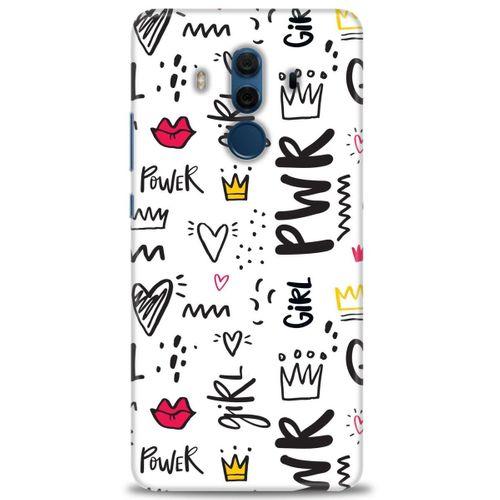 Huawei Mate 10 Pro Kılıf HD Baskılı Kılıf - Power Girl + Tam Ekran Koruyucu