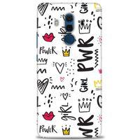 Huawei Mate 10 Pro Kılıf HD Baskılı Kılıf - Power Girl + Tam Ekran Koruyucu