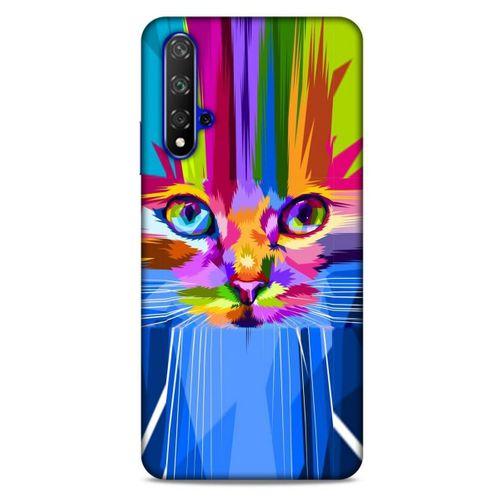 Lopard Huawei P Smart S 2020 Uyumlu Kılıf Kediler (17) Tasarım Kılıf Rainbow