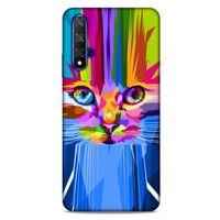 Lopard Huawei P Smart S 2020 Uyumlu Kılıf Kediler (17) Tasarım Kılıf Rainbow