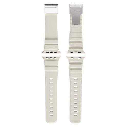 Apple Watch 44mm Zore KRD-145 Metal Tokalı Silikon Kordon