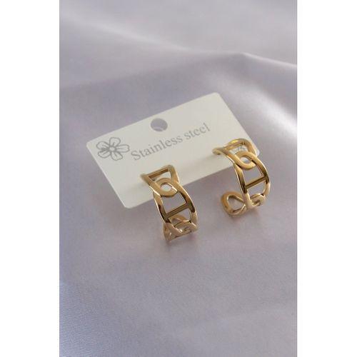 316L Çelik Gold Renk Kadın Küpe