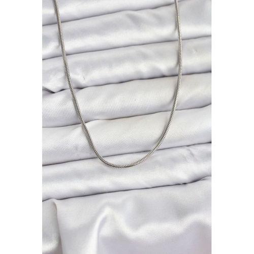 316L Çelik Zincir Gümüş Renk 60 cm Yılan Zincir Kadın Kolye