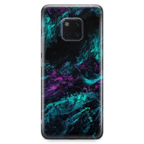 Huawei Mate 20 Pro Kılıf Dağılmış Mürekkep Arka Kapak Koruma Desenli Full Koruyucu