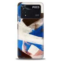 Xiaomi Poco M4 Pro 4G Kılıf HD Baskılı Kılıf - Siyah Mavi + Tam Ekran Koruyucu