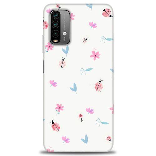 Xiaomi Redmi 9T Kılıf HD Baskılı Kılıf - Uğur Böcekleri + Tam Ekran Koruyucu